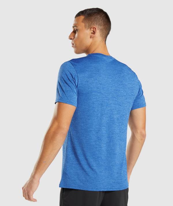 Panske Tricka Gymshark Arrival Marl Modre / Modre | YX6045729